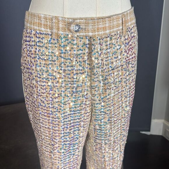 Men’s Gold Fully Sequined Formal Party Dress Pants Size 34 NEW - Picture 2 of 10